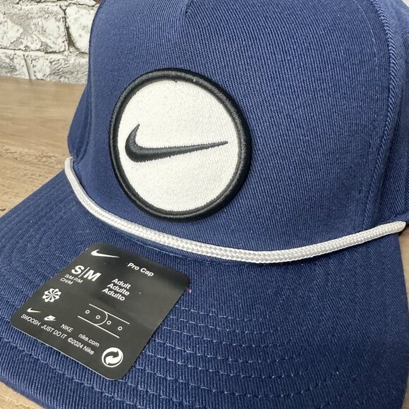 NWT Nike Men's Retro Pro Performance Snapback Hat Size S/M (Navy) HF7482-410 - Picture 4 of 15